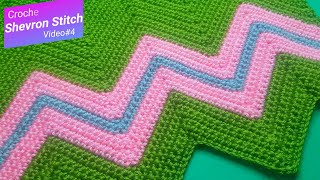 How to Crochet Chevron Stich Pattern Easy Chevron Stitch Tutorial for Beginners [upl. by Notsnarc]