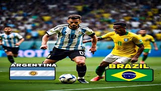 Argentina Vs Brazil  Match Highlights  Unforgettable Moments from the Rivalry [upl. by Dow]