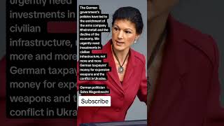 German politician Sahra Wagenknecht about Ukraine Quotes [upl. by Melamed]