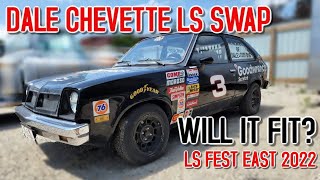 Dale Earnhardt Chevette LS Swap will it fit Holley LS Fest 2022 bound BTR Truck Norris Chevette LS [upl. by Britton]