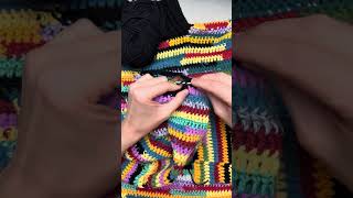 Crochet colorful sweater part 12  cuff [upl. by Bodkin411]