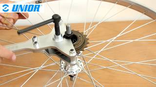 Universal freewheel remover 17222BI  Product Overview  Unior Bike Tools [upl. by Azeria732]