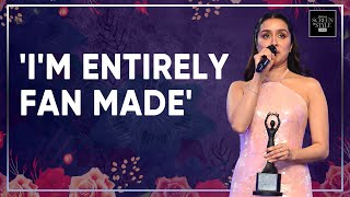 Shraddha Kapoor gets ‘Most Stylish Fan Favourite Superstar’ Pinkvilla Screen and Style Icons Awards [upl. by Laryssa]