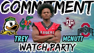 5 Star RECRUIT Trey McNutt COMMITMENT WATCH PARTY  Florida Oregon Ohio State amp Texas AM [upl. by Arymahs]