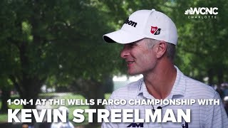 Wells Fargo Championship 1on1 Kevin Streelman recaps the first day with Ashley Stroehlein [upl. by Perlis]