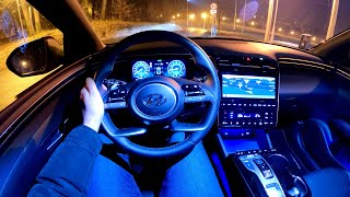 New Hyundai TUCSON 2021  NIGHT POV test drive amp FULL REVIEW 16 TGDI 180 HP [upl. by Aicsila]