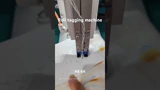 Roll pin tagging machine for socks  tagging machine for gloves and towels 10000 pins tag pin roll [upl. by Adiuqal139]