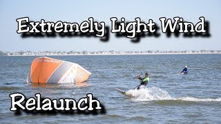 Kitesurfing 101  Relaunching Your Kite in Extremely Light Wind [upl. by Ecniv]