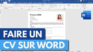 Comment Faire un CV sur Word – Facile et rapide 2024 [upl. by Laehctim138]