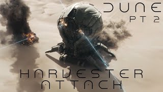 Dune Part 2 Scene  Harvester Attack [upl. by Crowns63]