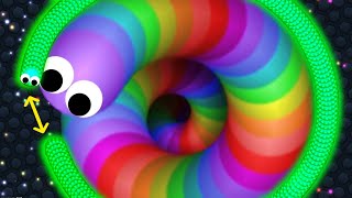 Slitherio 1 Giant Pro Snake vs Tiny Hacker Snakes Epic Slitherio Gameplay [upl. by Livy962]