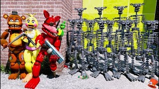 Can the Animatronics BEAT the Evil Endoskeleton Monster Army GTA 5 Mods FNAF [upl. by Adnohsad271]