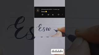 Name Lettering Art with Dedulabs lettering letteringart calligraphy shorts beginners fun [upl. by Cesar]