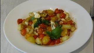 Быстрые ньокки с помидорами Quick gnocchi with tomatoes [upl. by Henghold]