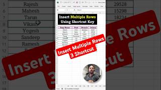 Insert Multiple Rows Using 3 Shortcut Key  Insert Multiple Rows  Add Multiple Rows Using Shortcut [upl. by Airekat]