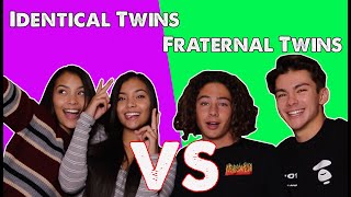 IDENTICAL TWINS VS FRATERNAL TWINS CHALLENGE [upl. by Kimberley549]