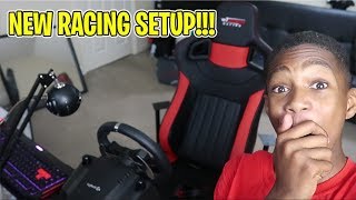 BRAND NEW RACING COCKPIT  WORLD BEST GAMING ROOM FOR A 14 YEAR OLD [upl. by Nathanoj914]