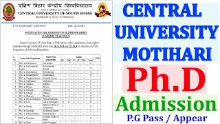 CENTRAL UNIVERSITY PhD Admission 2024  CUSB PhD Admission Process online start  UGC NETJRF [upl. by Bor475]