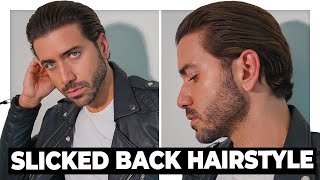 The Perfect Slicked Back Hairstyle Tutorial  Mens Hair 2021 [upl. by Ariajay]