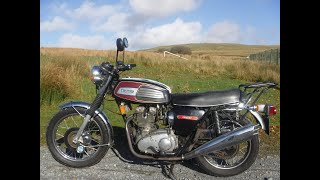 Triumph Trident Black Mountain ride from Brynamman to Llanwrda [upl. by Hutson]