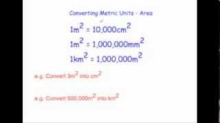 Converting Metric Units of Area [upl. by Elliot]