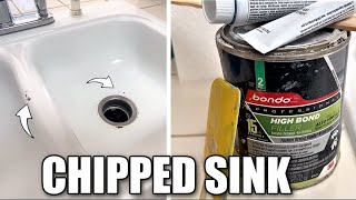 HOW TO REGLAZE A DOUBLE BOWL KITCHEN SINK  EASY DIY Repairing and Reglazing Chipped Kitchen Sink [upl. by Soalokcin491]