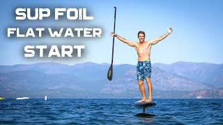 How to  SUP FOIL  on flat water [upl. by Eirised]