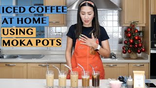 HOW TO MAKE ICED COFFEE AT HOME USING MOKA POTS [upl. by Harri149]