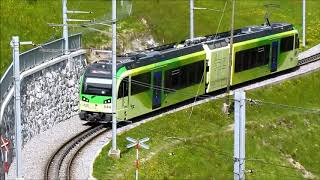 Des trains qui passent Monthey Champéry Suisse 14 05 2019 [upl. by Ettedranreb]