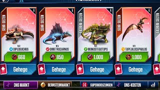 Jurassic World The Game Testing all superhybrids in dominators league with starter creatures [upl. by Schenck]