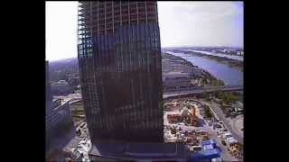 VIENNAS HIGHEST LEVEL DC TOWER 1 Insane 3D FPV RC Helicopter Stunts Building Heli Skyscraper Top [upl. by Anaila841]