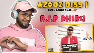 MUGSHOT  DHIRUMONCHIK DISS TRACK  Azoozkie  REACTION  KALAMZONE [upl. by Kaliope]