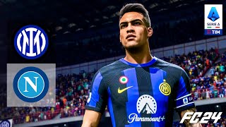 Inter  Napoli ⚽️ Serie A 202324 Realistic Match Sim FC 24 [upl. by Nahsor]