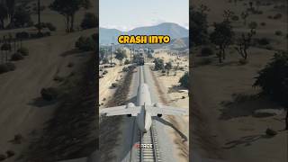 Plane crashing into a Train in GTA games gta gta5 shorts gaming [upl. by Eellah]