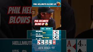 Phil Hellmuth Blows Up against Daniel Negreanu 😂 poker highstakespoker [upl. by Kcirdot878]