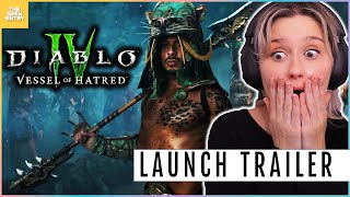 Diablo IV Vessel of Hatred  NEW LAUNCH TRAILER REACTION [upl. by Nilhtac376]