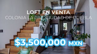 Descubre la comodidad urbana en Colonia La Paz Departamento tipo Loft en venta en Puebla [upl. by Eckblad63]