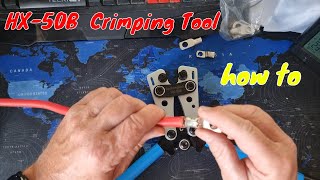 HX50B Battery Cable Lug Crimping Tools Hand Electrician Pliers for Crimping Wire Cable from 650mm [upl. by Atoel74]