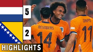 Netherlands vs Bosnia and Herzegovina 52 EXTENDED HIGHLIGHTS  Nations League  Zirkzee Debut Goal [upl. by Flss]