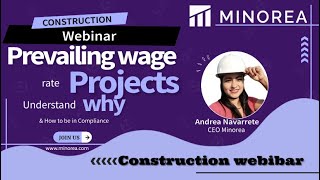 Construction webinar Prevailing wage rate projects understand why and how to be in compliance [upl. by Peddada]