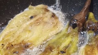 Simple Filipino foods Tortang talong or eggplant omelet [upl. by Morocco]