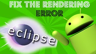 Update Eclipse To Fix The Rendering Error Please update ADT plugin Bug [upl. by Amuh]