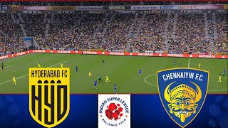 Hyderabad FC vs Chennaiyin FC  ISL 202425  eFootball Match [upl. by Eimot]