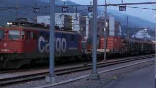 SBB Re 66 quot11645 Colombier quot arriving in Thun 160311 [upl. by Juback718]