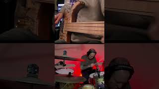 Funky fretless slide grooves with Jack Irons bass drums funk fretless shorts [upl. by Solokin]