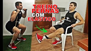 Treino de PERNAS Com EXTENSOR ELÃSTICO [upl. by Ieppet]