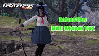 PSO2 NGS KatanaBow Multi Weapon Test My First PSO2 NGS Video [upl. by Aliber]