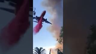 Dc 10 air taker drops fire retardant California [upl. by Fabian741]