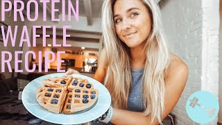 EASY PROTEIN WAFFLE RECIPE Post Workout Nutrition [upl. by Vasiliki]