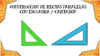 Construcción de Paralelas con escuadra y cartabón [upl. by Ardnohsed]